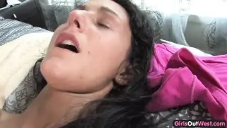 Fingering, kissing, licking &#8211; amateur shaved lesbian Taliah Mac fucked in the ass