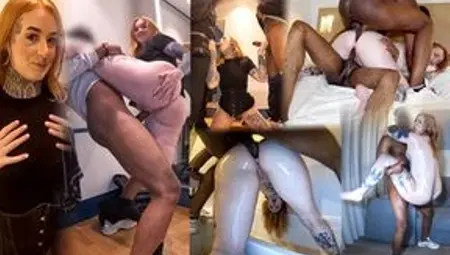 Big Ass British Student Gets Anal Fucked Hard in Fitting Room & Hotel Corridor by 2 Strangers!!!