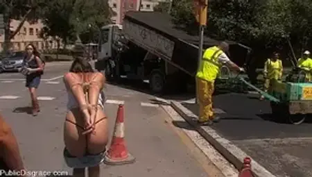 Susana Abril Fully Nude In Central Square - PublicDisgrace