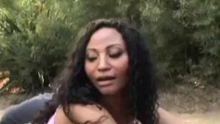 Luana Alves takes it deep outdoors