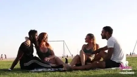 Sammmnextdoor And Melspirations - Two Petite Yoga Sisters Swap Boyfriends After Class