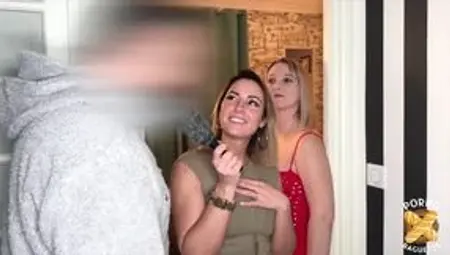 Kelly and Pam with Their Huge Tits, Eat a Dick Together