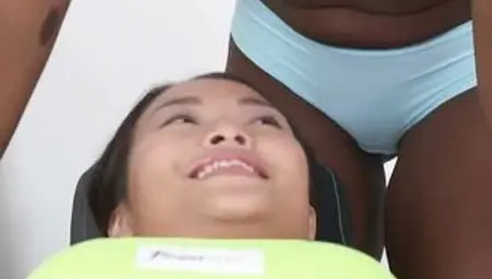 Fitness Rooms Oriental PussyKat and Black mother I'd like to fuck Isabella Chrystin Gym Fingering