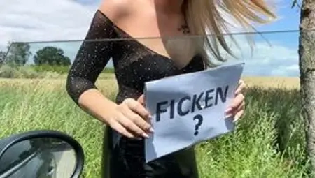 Street Slut lets an unknown Man fuck her hard without Condom