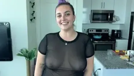No Panties During YouTube Try On Haul in 100% Transparent Tops???? Flashing Pussy Nude Try On