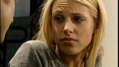 Blond teen gets her wet pussy slammed