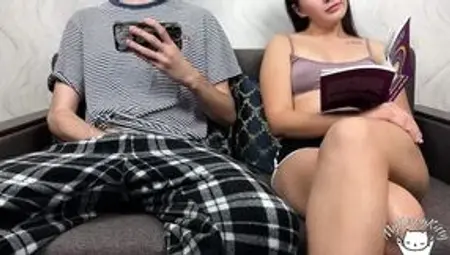 Step Brother Put My Hand On His Dick! I Didn&#039;t Know He Had Such Skillful Hands And Give Me Orgasm!