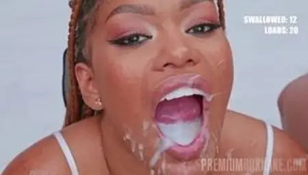 Jerking Off In Hotties Mouth