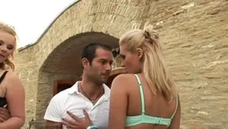 Blonde Jenny Gets Fucked in Group Sex Scene!