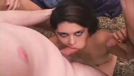 GOTH Bitch ASMR BlowBang Dick Sucking Messy Facial Mouth Fucking Lady of The Night