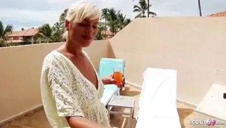 Real German Teenagers Lovers Holiday pov Screwed on Balcony into
