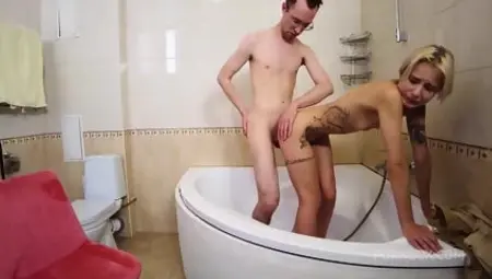 Tea Mint Fucked By Steel Max In Bathroom