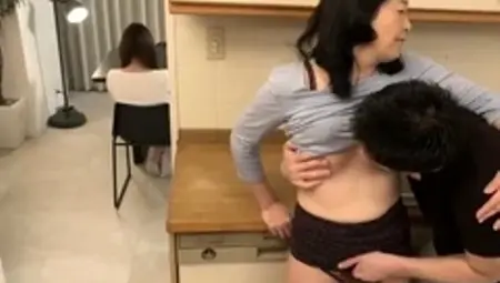 Mature Asian wife having sex with her daughter's boyfriend