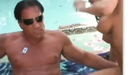 Jenaveve Jolie August Poolside Three-Some
