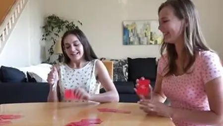 Undress Spoons card game with 2 enthusiastic players