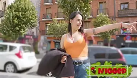 21 years old Colombian babe Valen Pink is not sure about BLACK COCKS... Until she sees this one!