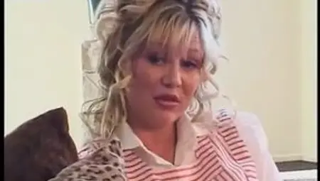 Busty blond chick sucks cock and gets pussy banged
