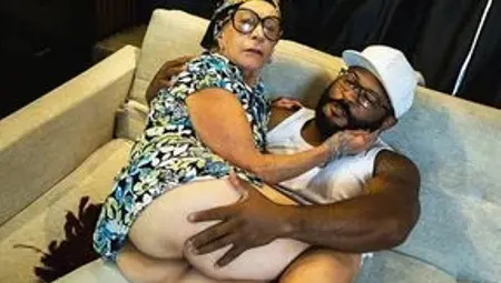 Tattooed 77 Years Old Grandma BBC Ass Fucked