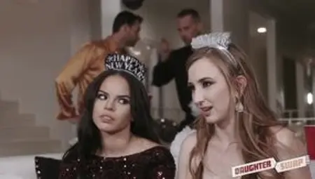 Birthday party turns into group sex with young horny chicks