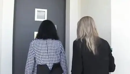 Sapphic pleasure between colleagues for Louise and Mya