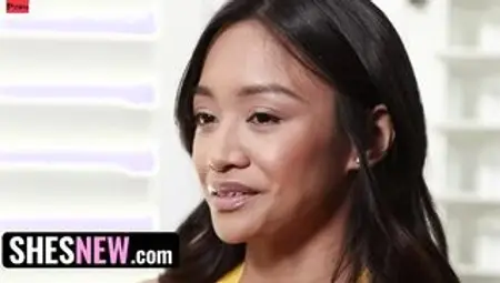 She's New - Exotic eastern Stunner Jade Kimiko goes all the way in her first porn