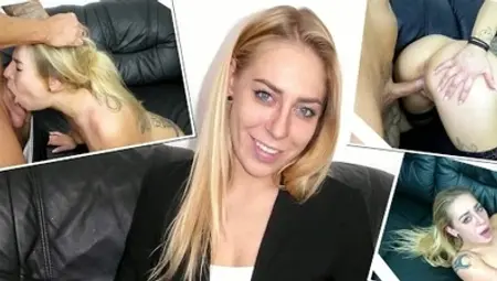 GERMAN SCOUT - Blonde Teen Alexa Swizz with Big Clit Pickup and talk to Casting Fuck