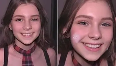 College cutie loses all dignity as a cum bucket