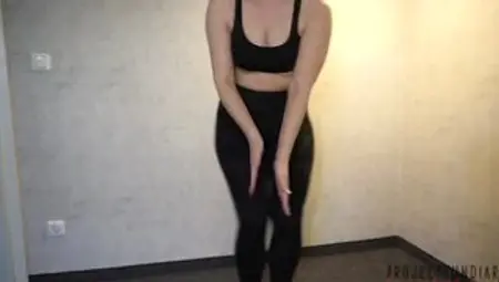 aerobic women inside tight yoga leggings pounded after workout - sex ends