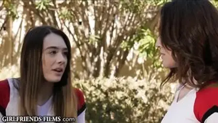 Cheerleaders Bond Compare Melons  Make Love At Sleepover