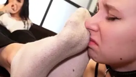 Licking Girls Feet - Smelly &amp; Sweaty Socks Feet Slave