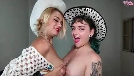 brazilian sluts candy crush and russah get gang banged by 4 lucky studs with dp, pussy fisting and pissing