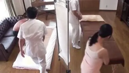 Japanese Wife Sex In Massage Cuckold Hubby Spies