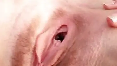 Filthy blond slut Olga Barz hairy pussy gaping