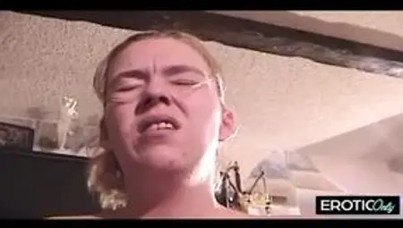 Busty mom uses the vacuum cleaner