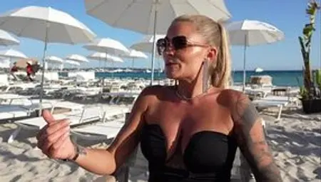 Marie is having sex with a handsome Italian in a bedroom while her husband watches