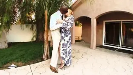 Cuckolded hubby invites ebony friend to banged! his fiance. Ebony man has a big penis and left his fiance all baked