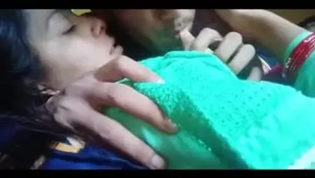 Kissing and Pressing Boobs of Girlfriend