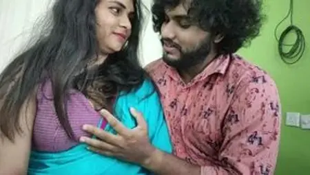 Saree Removal and Hot Romance with Sex by Vaishnavy and Sharun Raj, Mallu Couple Hot Saree Removal Romance and Doing Sex