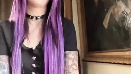 Bewitching Emo playgirl with petite breasts is sucking her married lover's ramrod, in advance of getting banged hard
