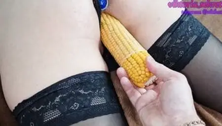 orgasm from double penetration with vegetable corn