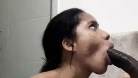cute girl gives a good massage with her mouth on a stranger&#039;s cock -amateur couple- nysdel