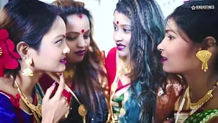 Desi Tharki Indian Jamindar Brothers Share their Four wives at the same Time For Real GangBang ( Hindi Audio )