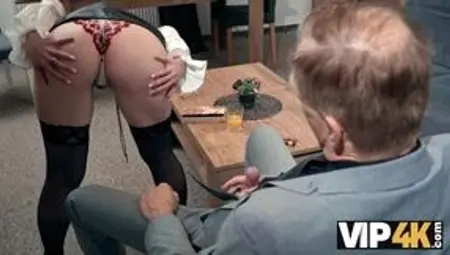 Old stepdad teaches Russian teen how to be a slut for her BF