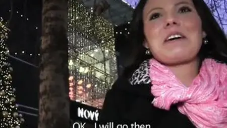 PublicAgent She earns extra Xmas cash by fucking my big dick