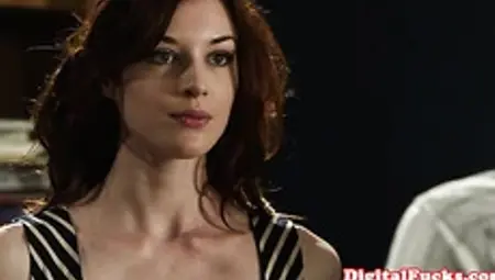 Petite Stoya in stockings pussy licked and fucked