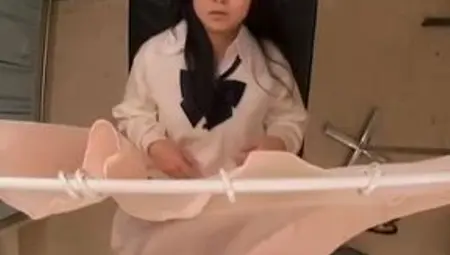 Japanese doctor fingers a sexy twat in horny medical video