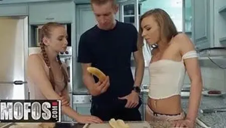 Skinny Teen Takes Two Big Cumshots from Danny D and Angel Emily