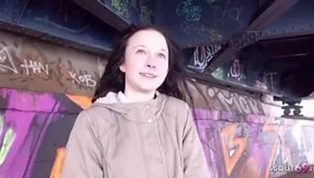 Flexible German Babe a Rough Pick-Up POV Street Fuck