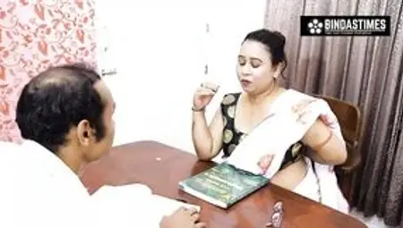 Desi Big Boobs Milf Madamji Seduces her Student For Real Fuck ( Hindi Audio )