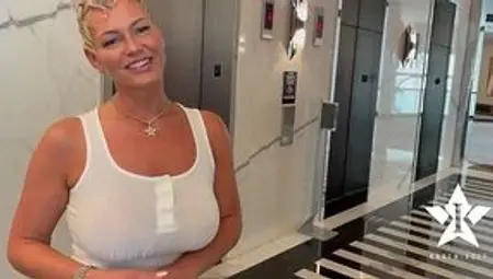 Hotel Lobby Hookup with Busty IG Model - Kaden Kole and Daddy JM